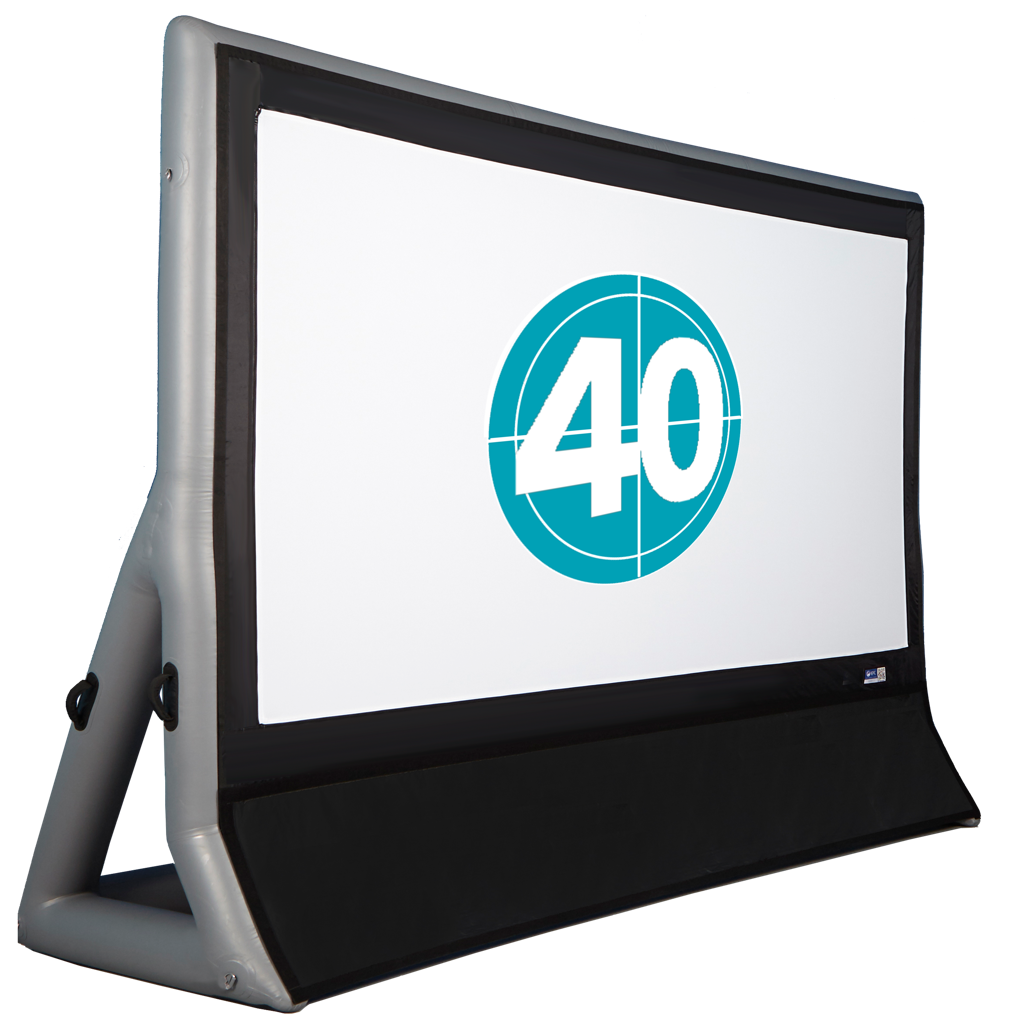 Epic Outdoor Cinema E-SLP 40 Premier Inflatable Outdoor Movie Screen Kit - 43 foot wide front projection screen