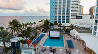 Epic Outdoor Cinema Premier 16 Complete System with inflatable screen, projector, and speakers