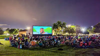 Epic Outdoor Cinema Premier 40 Complete Outdoor Cinema System with inflatable screen, laser projector, and speaker system