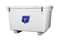 ICEY-TEK 600 Quart White Rotomolded Ice Chest Cooler - Front View