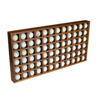Whitecap 72 Golf Ball Teak Holder and Display Rack - Full View