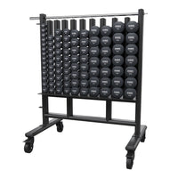 Power Systems Premium Dumbbell Storage Rack with 44 Black Neoprene Pairs DB