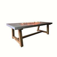 Elementi Sonoma 83-inch Rectangular Concrete Gas Fire Dining Table - main hero view