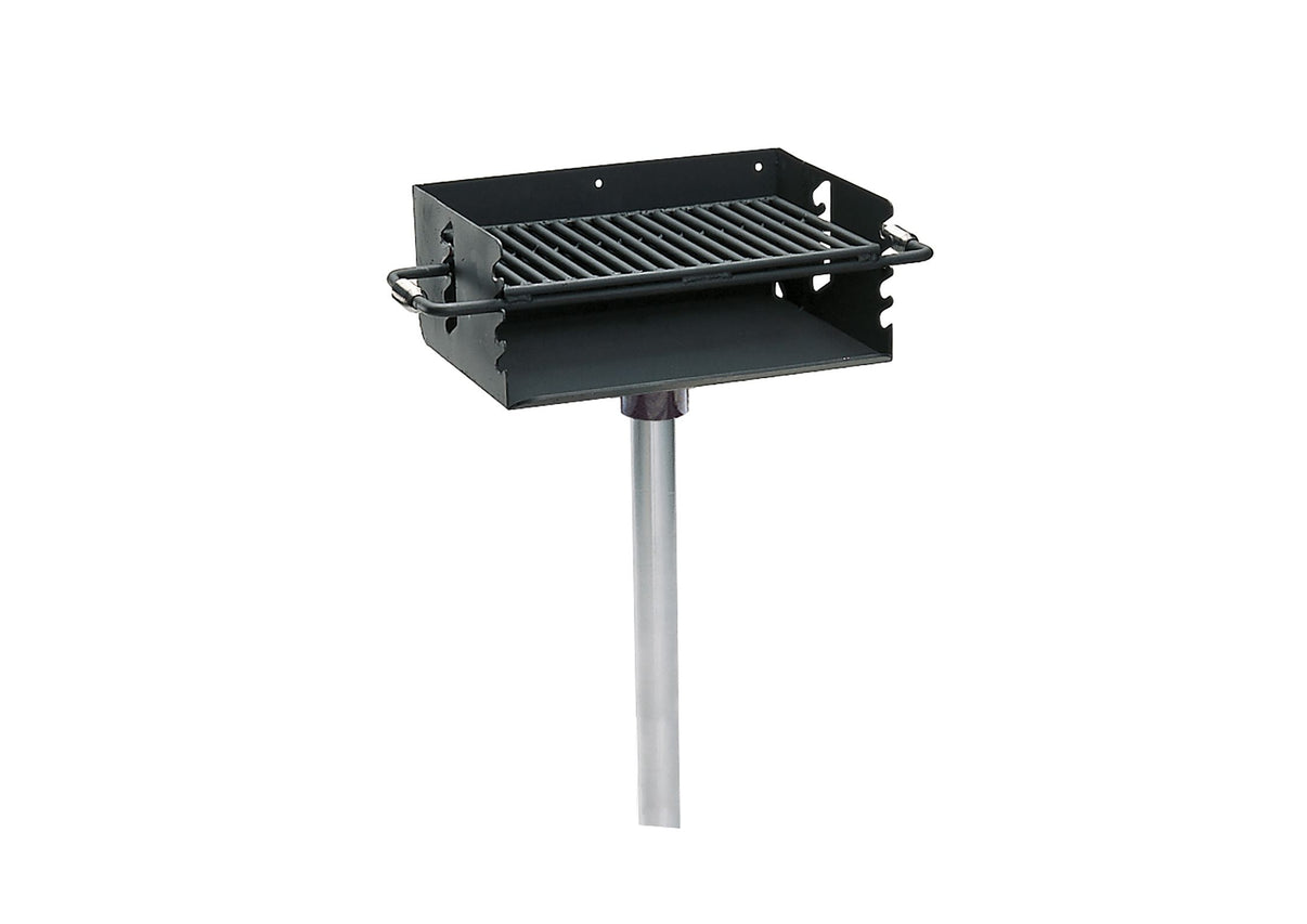 Ultra Site 616 Rotating Flip-Back Pedestal Grill with 280 sq. in. cooking area and powder coat finish