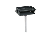 Ultra Site 616 Rotating Flip-Back Pedestal Grill with 280 sq. in. cooking area and powder coat finish