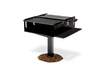 Ultra Site 621 Bi-Level Group Grill with utility shelf and adjustable cooking grate - full view