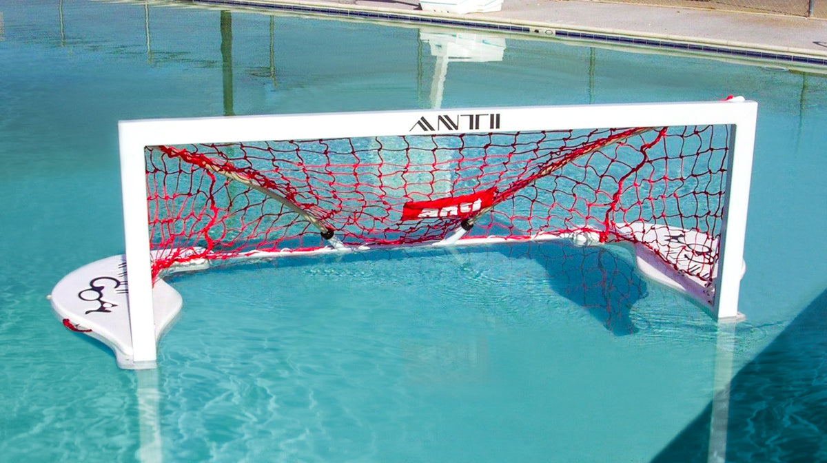 Antiwave Junior Global Anti Goal AWE390 - 2.5m x 0.8m marine-grade aluminium water polo goal for junior competition