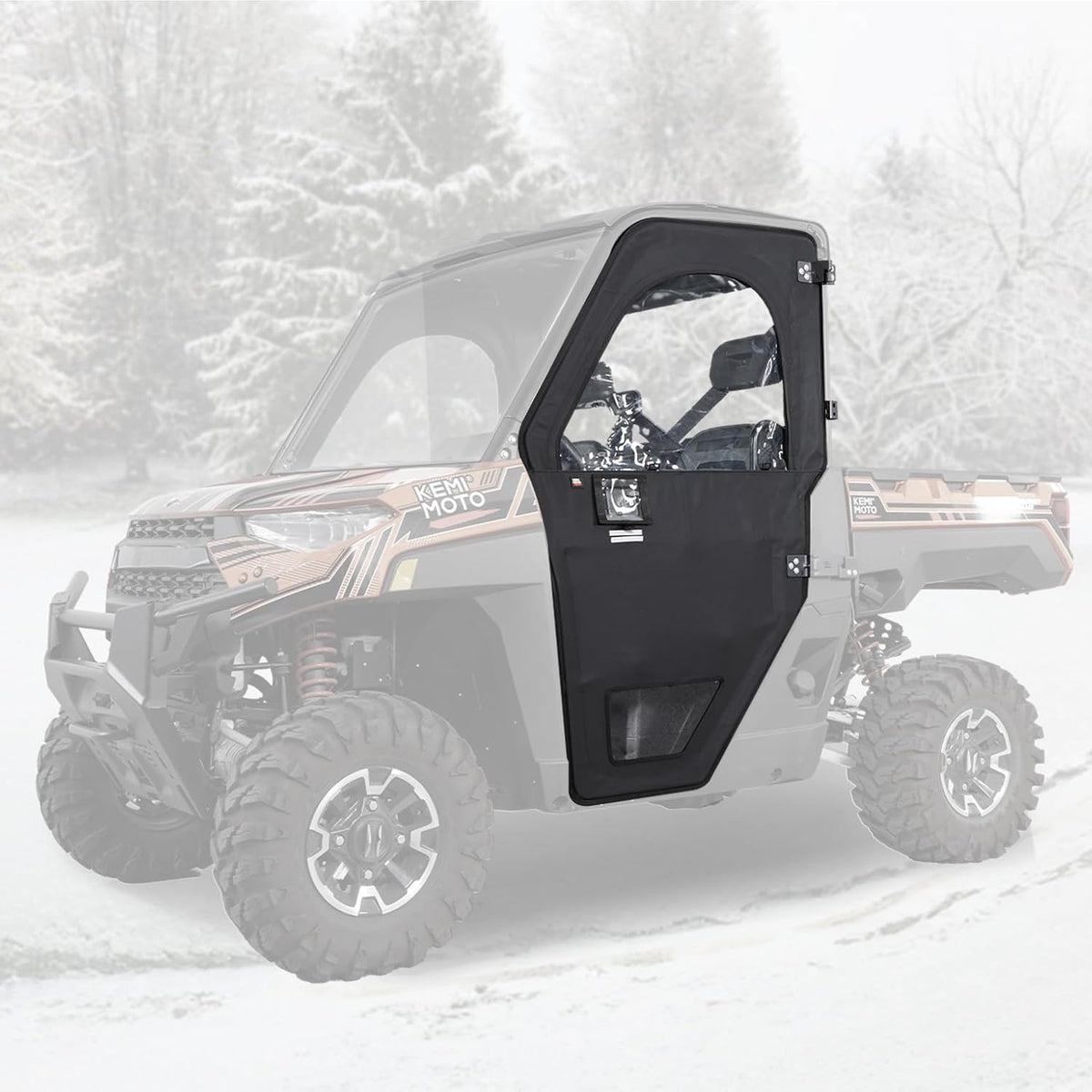 Kemimoto Full Doors with Steel Frame for Polaris Ranger 1000 XP 1000 - hero shot