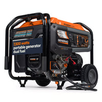 Generac GP7500E 7500W Dual Fuel Portable Generator with COsense - front view
