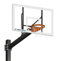 Jaypro Titan 72 in. Acrylic Basketball System - Surface Mount, Flex Rim, Black Powder Coat