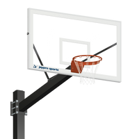 Jaypro Titan 72 in. Glass Backboard Basketball System - Surface Mount with Flex Rim
