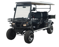 MotoEV Electro Neighborhood Buddy 4 Passenger Utility Highriser Street Legal Golf Cart - front angle view
