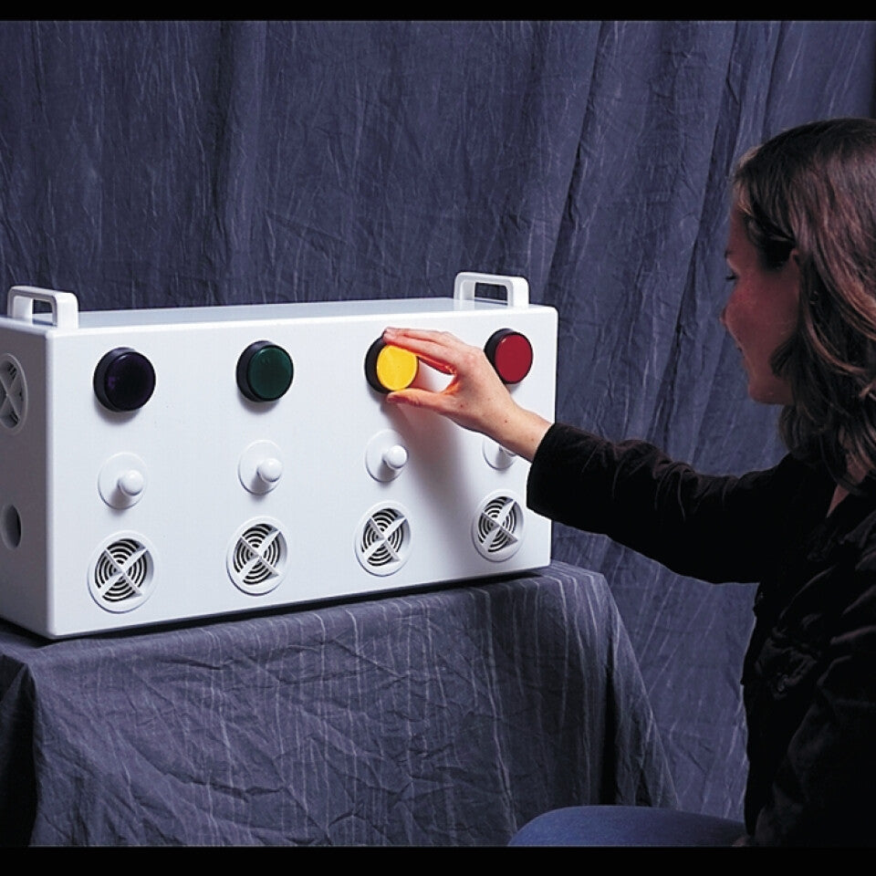 TFH Aroma Fan and Light Reward - front view showing four colored light buttons and fan diffuser unit