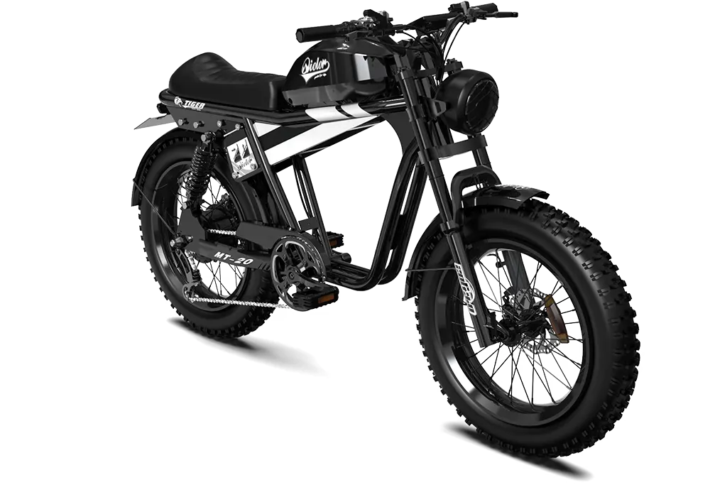 Qiolor Tiger RE Retro Electric Bike - detail view