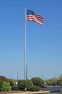 Eder Flag EC80 80ft heavy duty external halyard aluminum flagpole - full view