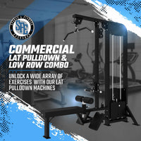 SFE Selectorized Lat Pulldown & Low Row Combo Fitness Machine 250lb Weight Stack