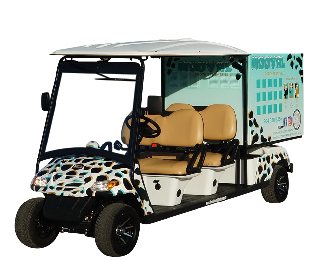 MotoEV Electro Neighborhood Buddy 4 Passenger Enclosed Utility Street Legal Golf Cart - Front View