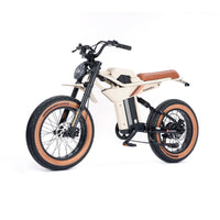 Marsant's X Ant6 fat tire ebike with brown seat lifestyle view