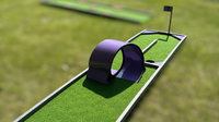 RK Miniature Golf small course setup showing full mini putt layout with obstacles and flags