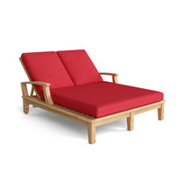 Anderson Teak Brianna Double Sun Lounger with Arm - A-Grade Teak