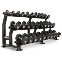 12-Sided Commercial Urethane Dumbbells (5-50 lb and 5-75 lb Sets) by XMARK
