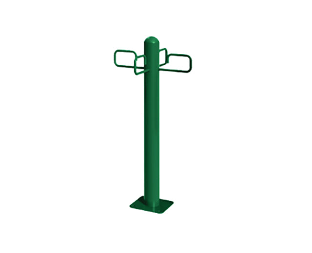 Natural color Leash Post surface mount for dog parks