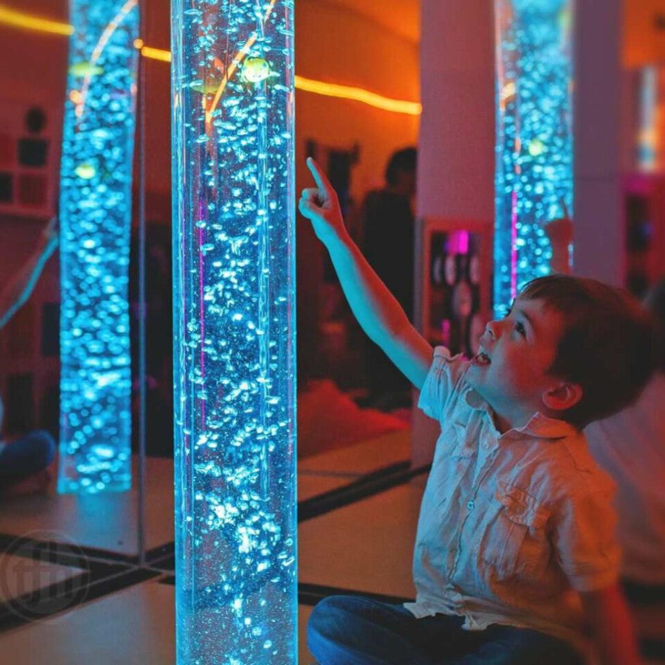 TFH Calming Bubble Tube 48 inch height with LED color cycling - full product view