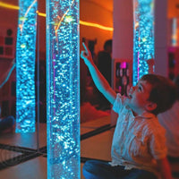 TFH Calming Bubble Tube 48 inch height with LED color cycling - full product view