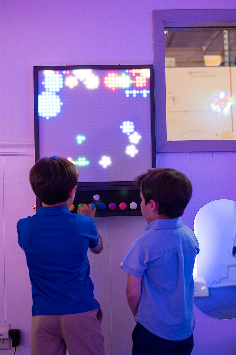 Pixels Pro Interactive Light Panel front view showing illuminated color display