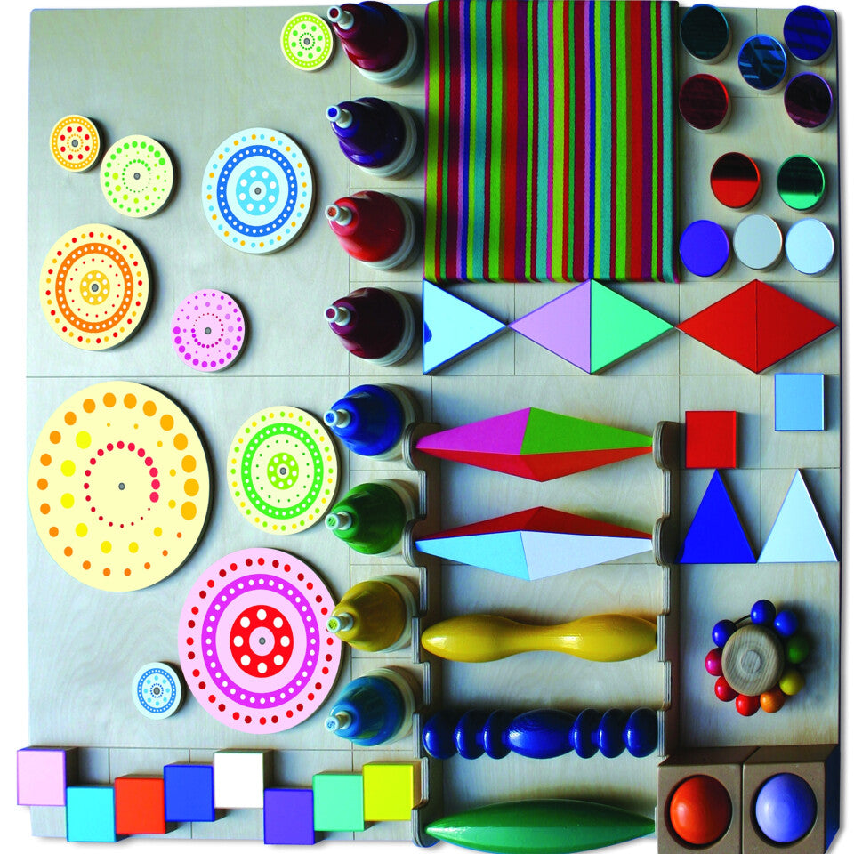 Kinetic Wonder Wall sensory activity board - full view
