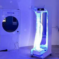Vecta Jr. Mobile Sensory Cart - full view with fiber optic tails and Hurricane Tube
