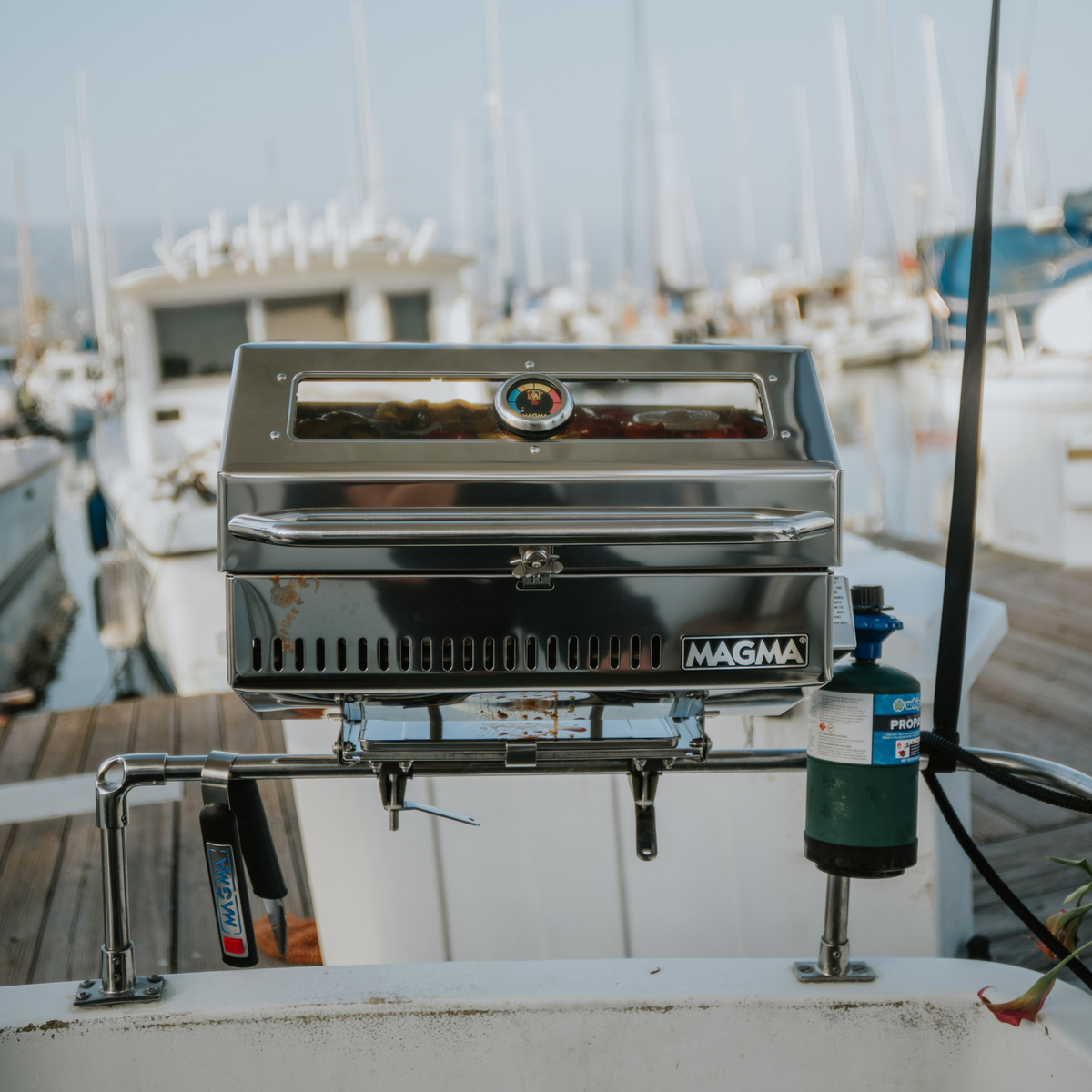 Magma Catalina 2 Gourmet Series Infrared Gas Grill 12x18 - closed view