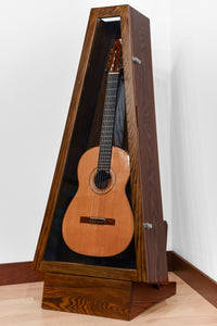 ClimaStand Triangle Humidor with Base - Northern White Ash with Rich Tobacco Stain