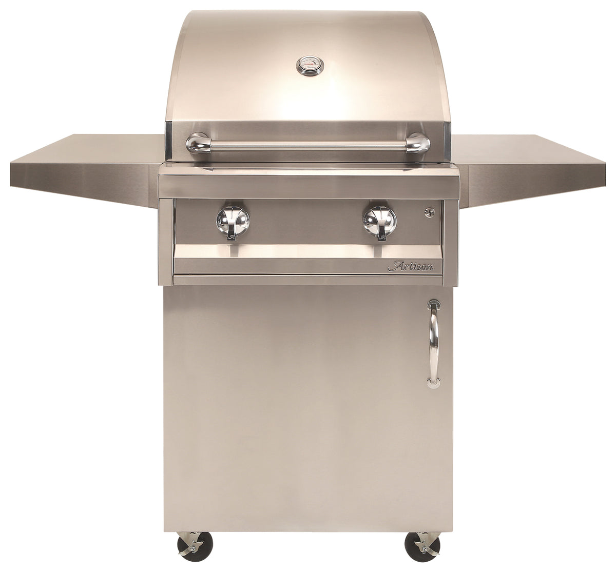 Artisan 26 inch American Eagle Series freestanding cart grill in stainless steel