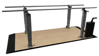 Armedica AM-TM700 10-foot electric platform mount parallel bars with end control panel - full view