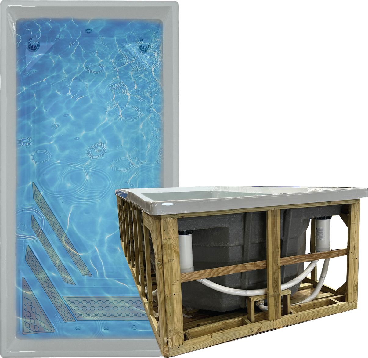 Dynasty Spas Aquora Plunge Core - top and side contractor view