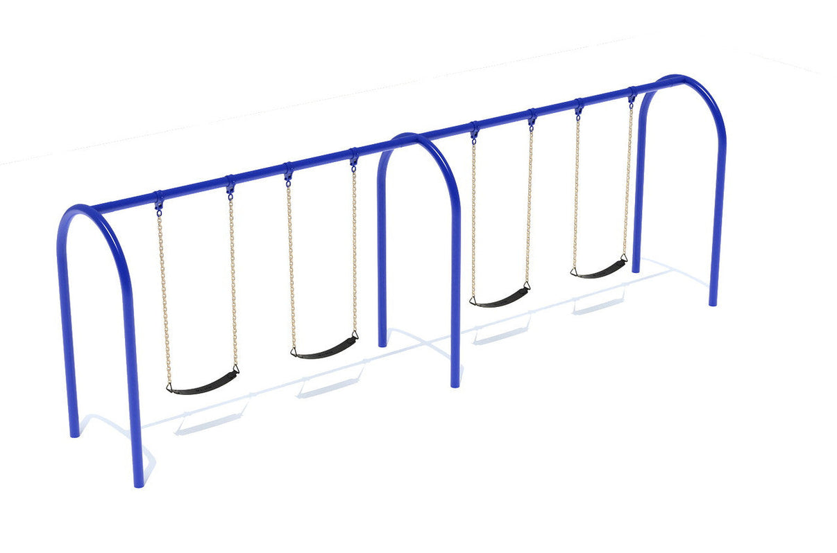 Playground Boss 3.5 inch Arch Swing Frame 8ft 2 Bay - commercial double bay swing structure