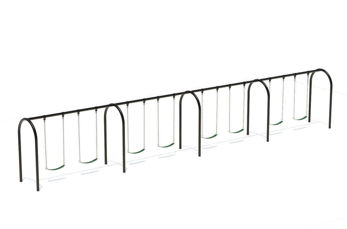 Playground Boss 3.5 inch arch commercial swing frame 8ft 4 bay