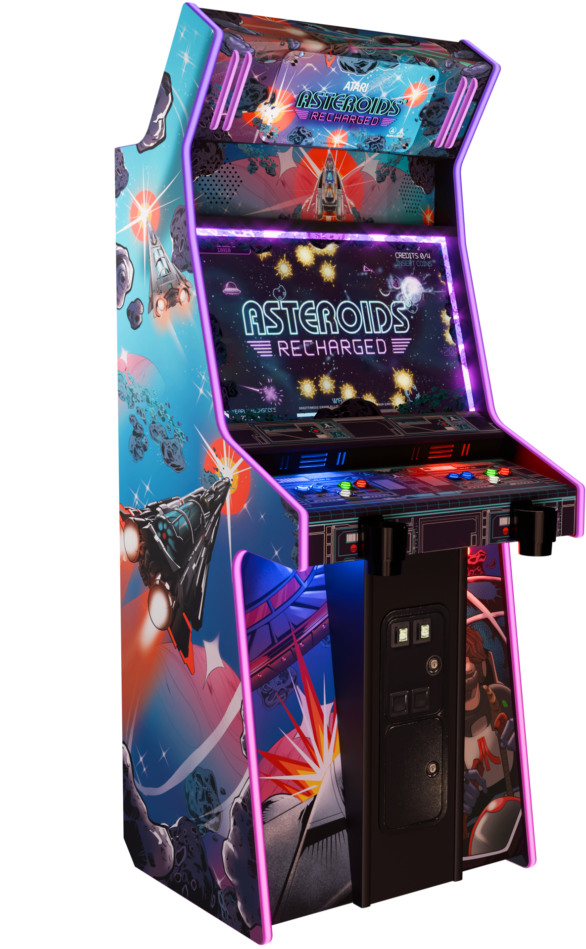 Asteroids Recharged Pro+ Arcade Cabinet - Right Side View