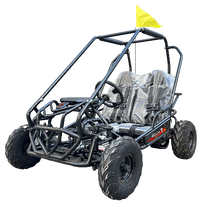 TrailMaster Apache 7 212cc Youth Go Kart in Black - Full Roll Cage and High-Back Seats