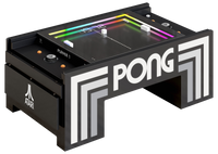 Atari PONG Mechanical Table Home Edition - open gameplay view showing spinner controls and LED display