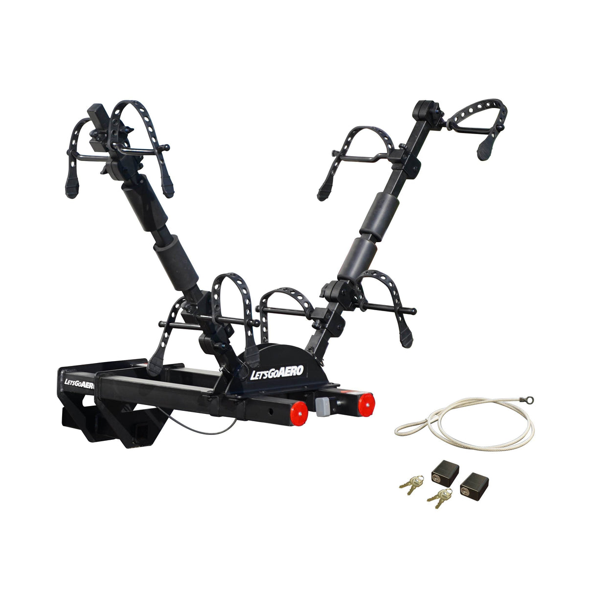 Let's Go Aero V-Lectric PRO 3.0 Slideout Two Bike Carrier - full product view