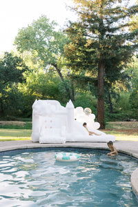Mini Ella White Bounce House and Splash Water Slide Combo