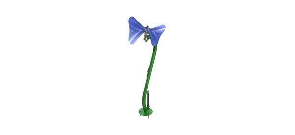 Freenotes Butterfly Bells in Indigo with Green Surface Mount Post