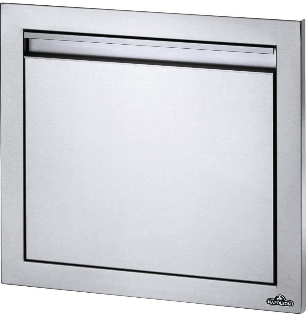 Napoleon 18x16 Single Door stainless steel built-in outdoor kitchen component - angled view