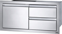 Napoleon 36x16 Single Door Double Drawer Built-In Combo - Angled View