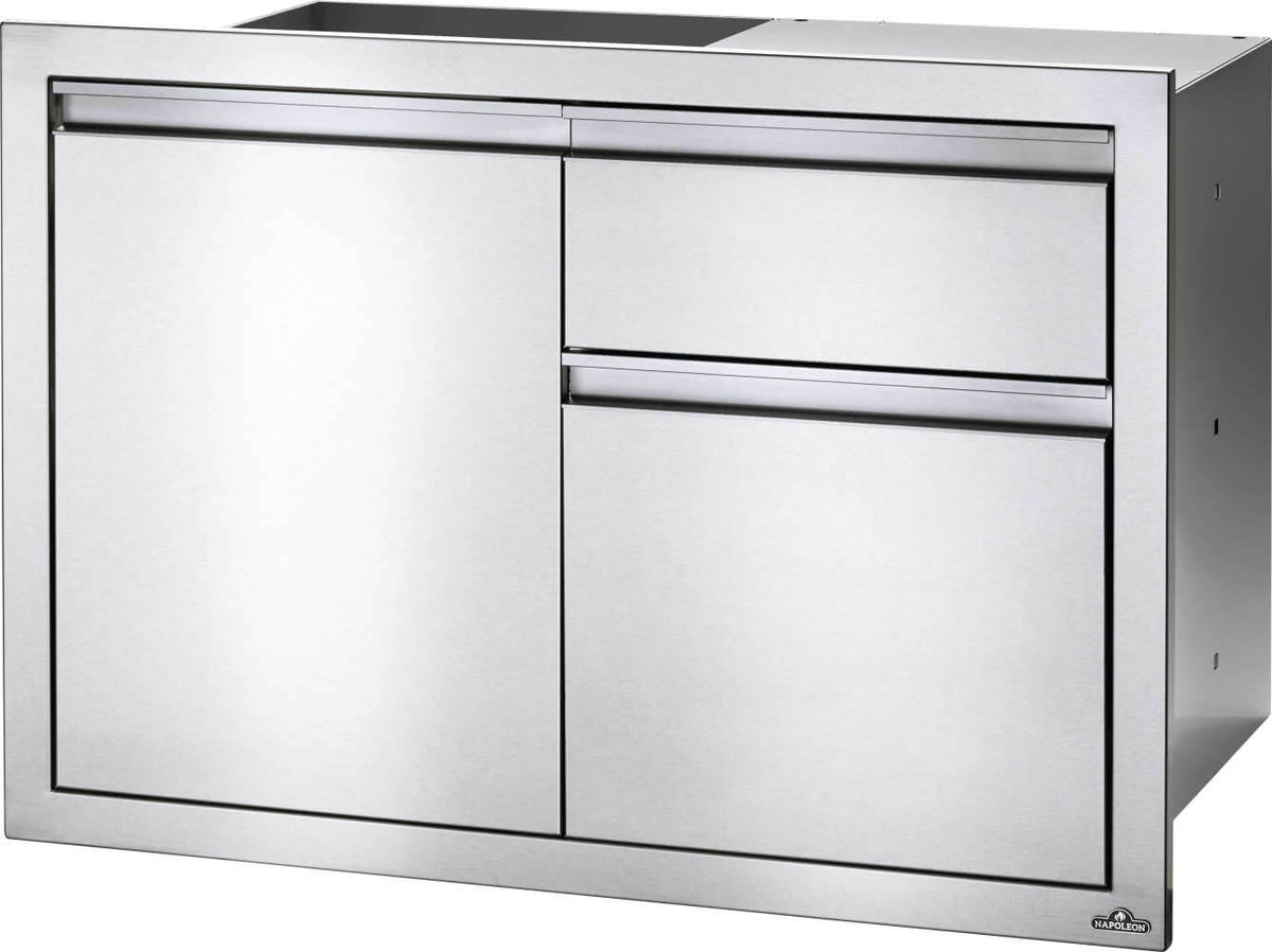Napoleon 36x24 Single Door and Standard Drawer Stainless Steel - Angled View