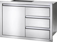 Napoleon 36x24 Single Door Triple Drawer Combo - Angled View