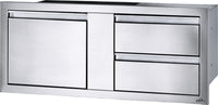 Napoleon 42 x 16 inch Single Door Double Drawer Built-In Combo - Angled View