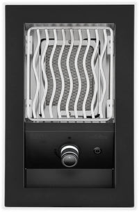 Napoleon Built-In 700 Series 10 Inch Single Infrared SIZZLE ZONE Burner - top down view with matte black cover
